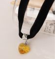 Hot Selling New Design Black Choker Black Blue Gemstone Crystal Necklace Silver Plated Adjustable Necklace For Women Girls. 
