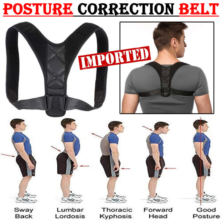 Best Energizing Adjustable Posture Support Brace Straight Strap for Men and Women – Genuine Corset Back Brace Therapy Back Belt - Adjustable Body Posture Corrector Belt - Straight Corrector Back Pain Relief Belt - Lumbar Shoulder Spine Back Support Fixer