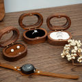 Walnut Wood Ring Box Handmade Wooden Rustic Ring Box Velvet Interior Proposal Engagement Ring Holder Velvet Ring Pad. 