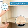 Acrylic Shelf Dividers Removable Closet Dividers for Bathroom Library Garage. 
