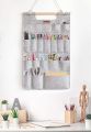 Multi-Functional 20 Pockets Wall Hanging Organizer Bedroom Wall Decor Stationery And Tools Organizer with Pockets For DIY Tools (68X42cm - Gray). 