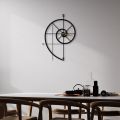 Present Era Metal  Wall Clock, Metal Wall Clock, Fibonacci Spiral Wall Clock,  Minimalist Modern Wall Clock, Unique Wall Clock, Decorative Wall Clock, New Home Gift, 3D Wall Clock, Metal Wall Hanging, Wall Clock, Clock. 