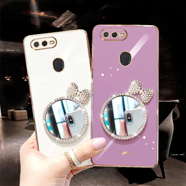 For%20OPPO%20A5s%20Back%20Cover%20+%20Bowknot%20Makeup%20Mirror%20Fashion%20Shiny%20Plating%20Square%20Bumper%20Bling%20Girls%20Phone%20Case%20Soft%20TPU%20Silicone%20Shockproof%20Back%20Cover%20-%20Image%205