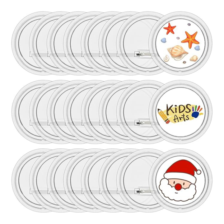 20 Pack Acrylic Buttons Pin Badge, 3 Inches Button Maker Blanks, Pin Buttons for Crafts Supplies and DIY Party Projects