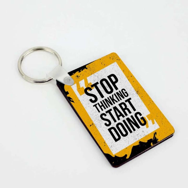 Motivation Keychain for Boys and Girls Get Started Gift Key Ring