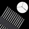 12 Pcs/Set Elderly Needle-Side Hole Blind Needle / Self Threading Needles Double Hole Needles /Stainless Steel Sewing Hand. 
