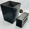 Leather Basket Tissue Box Set. 