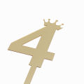 Acrylic Number Cake Topper With Crown 0 1 2 3 4 5 6 7  8 9 Numbers Caketopper, Gold No. Cupcake Toppers For Birthday Cake, Anniversary Years Cake Topper, Digit Cake Topers, Age Cake Toppers, Party Supplies, Cake Decoration, 1st 2nd 3rd Birthday Topper. 