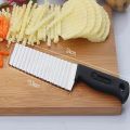 Chips Cutter Crinkle Potato Slicer Potato Chips Wavy Shape Lays Cutter Creative Kitchen Gadget New Finger Potato Chips Cutter Slicer Stainless Steel Potato Chip Slicer Vegetable Crinkle Wavy Cutter Chips. 