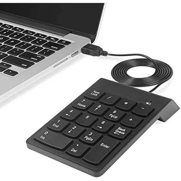 Numpad Accessory USB Numeric Keypad, Portable Mini Wired Numpad, 18 Keys Accounting ...