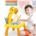 Children Painting Projection Drawing Board LED Projector Drawing Table Toys Kids Projector Painting Board Desk Projection Painting Toy Graffiti Early Education Writing Board Household Erasable Toys. 