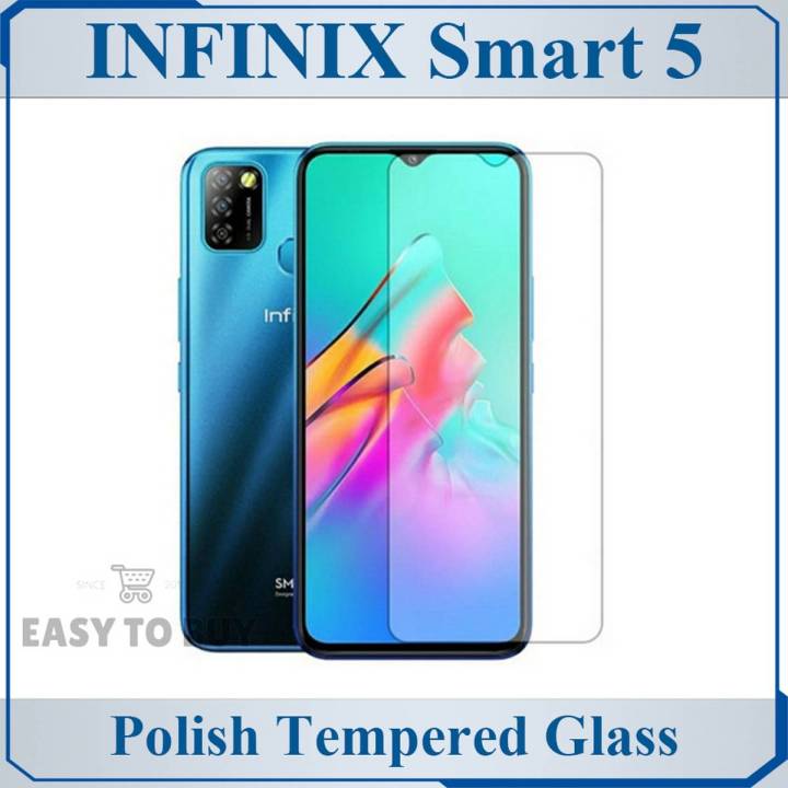 Infinix Smart 5 Tempered Glass Screen Protector Premium High Quality Polish Glass For Infinix Smart 5
