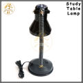 Buraq Desk Study Table Lamp Best Adjustable Quality with switch Reading and Emergency Night Light Lamp with Free Gift 12W E27 LED Bulb (Black). 