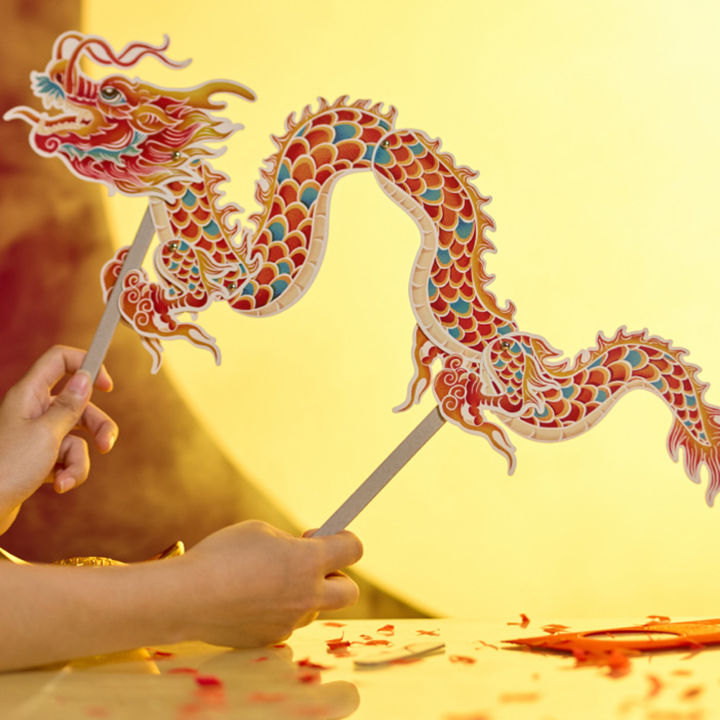 Dragon Dance Toy Kit Chinese Lunar New Year Dragon Dance Toy Diy Kit for Kids Dragon Boat Festival Crafts Set Chinese New Year Dragon Craft