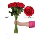 Artificial Rose Flower Red Silk Roses Pack of 10 (Red). 