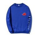 Anime Akatsuki Cloud Symbols Print Men Hoodies Sweatshirt  Streetwear Casual Crewneck Pullover Men Women Oversized Sweatshirt. 