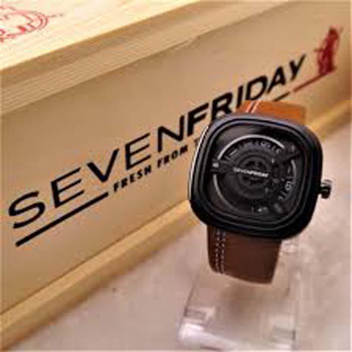 SevenFriday M Series Black & Brown Strap Dial Men's Watch