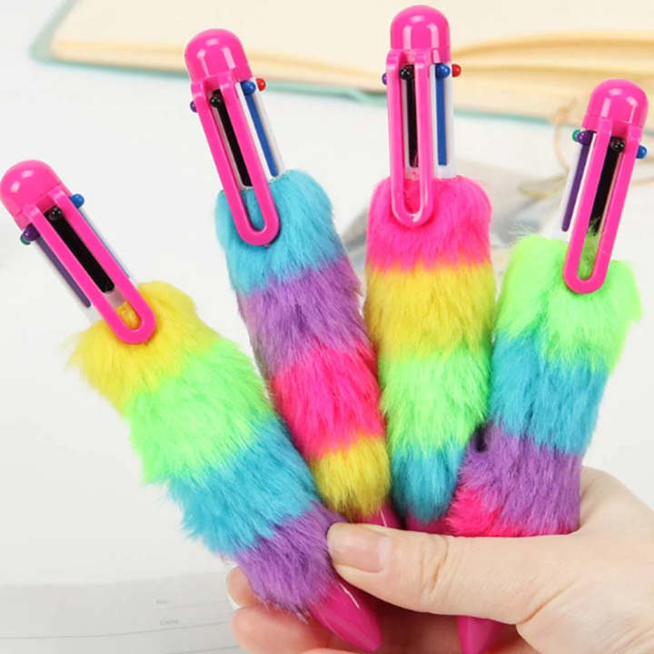 Colorful%20Rainbow%20Soft%20Furry%20Ballpoint%20Pen%20-%20Bright%20Bold%20Color%20Soft%20Fur%20Pen%206-in-1%20Colorful%20Ink%20With%20Trendy%20Fashionable%20Look%20Smooth%20Writing%20Ballpoint%20-%20601A%20-%20Image%202