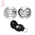 Inspirational Pocket Coin Motivational Pocket Hug Keychain Set Inspirational Gift for Family Friends Colleagues Engraved Fashion Coin Design Perfect for Engraved Titanium Steel Coin. 