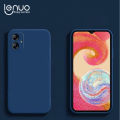 Lenuo For Samsung Galaxy A04 Back Cover Luxury Original Square Liquid Silicone Phone Case Thin Soft Candy Casing. 