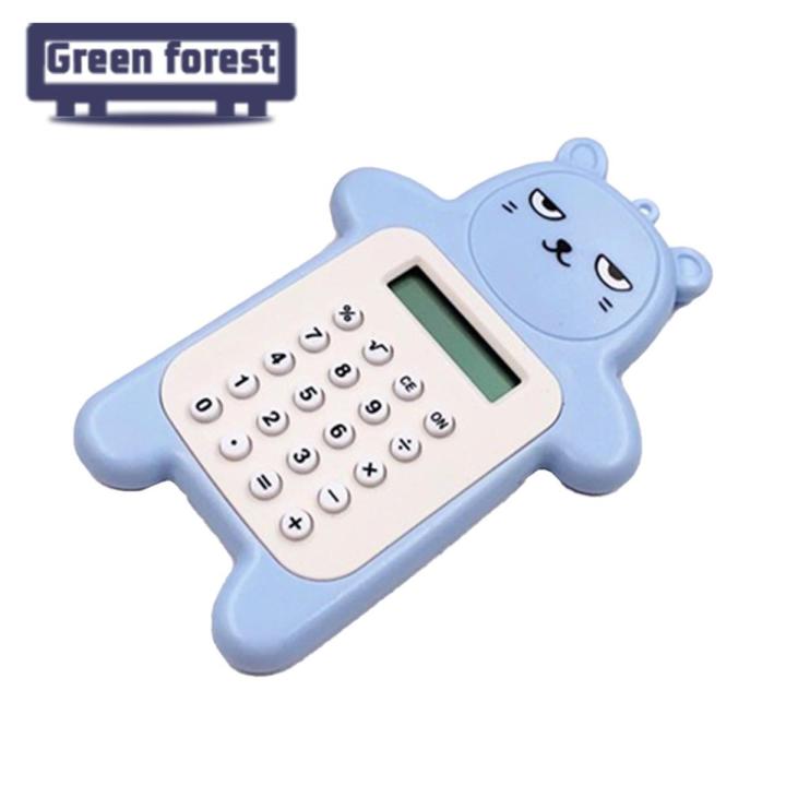 Green forest Mini Calculator Lovely Easy Carry Digital Display Cute Calculator