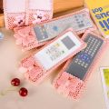 Bowknot Decor Dust-proof TV Air Conditioner Remote Controller Protector Lace Fabric Case Cover. 