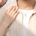 Sun and Moon Couple Necklace Men and Women Premium Simple Sun and Moon Pendant Necklace INS Valentine's Day Gift. 