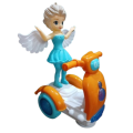Electric Scooty Motorcycle Princess Toy Balance Bike 5D with Lights & Sound Spin Up. 