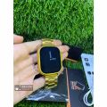 T10 Ultra Golden Edition Smart watch | 49MM Display | BT Calling, Custom Wallpaper | Water resistance. 