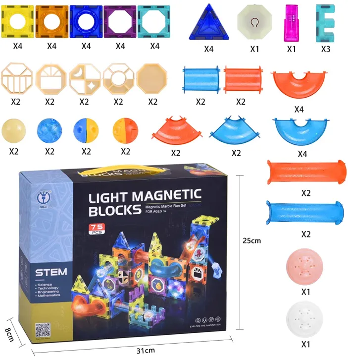 75%20PCS%20Magnetic%20Tiles%20Building%20Blocks%20Set%203D%20Magnetic%20Toys%20with%20Lights%20for%20Kids,%20Colorful%20Magnetic%20Marble%20Run%20Balls%20Educational%20Toys%20for%20Children%203%20Years%20Up,%20STEM%20Birthday%20Gifts%20-%20Image%207