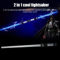 2-in-1 Lightsaber Creative LED Flashing with Sound Cosplay Prop Kids Toy sier & black. 