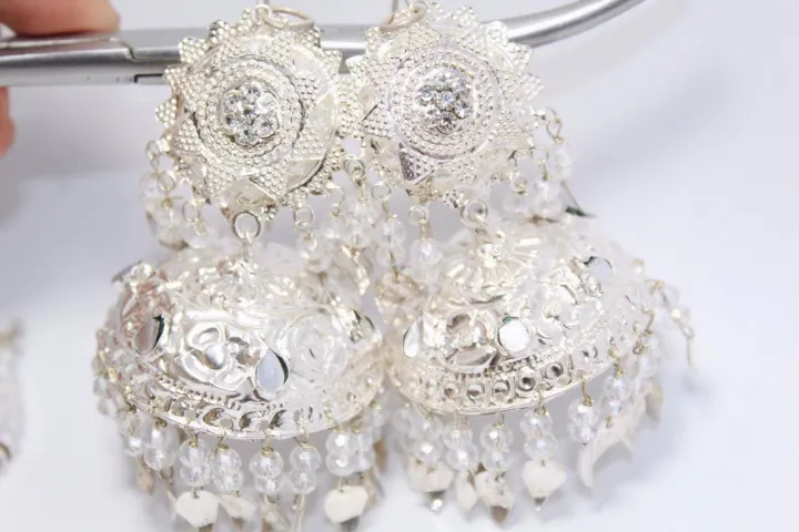 Antique%20jhumka%20earnings%20pure%20silver%20(%20pure%20chandi%20)%20-%20Image%207