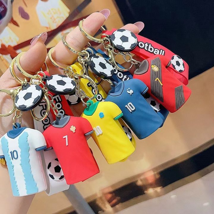 2022 World Cup Star Jersey Keychain Football Keychain Ronaldo Neymar Jersey Gift Pendant Wholesale