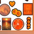 Orange Aesthetic Cute Mix Decorative Stickers for Girls Mobile Cover Journal And Scrapbook. 