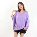 Fat MM200 pounds plus fat loose fit oversized modal base shirt thin long sleeved home suit bat sleeve women's t shirt. 