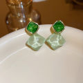 New 2025 Fashion Crystal Sparkling Earrings for Women Girl Square Earing Ins Accessories New. 