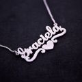 Pure Silver / Chandi, 925 Silver Name Pendant, Single Name Necklace For Girls, Personalized/Customized Design and Name,Single Name Pendant Lockets , Name Lockets For Girls, Name Jewellery, Name Necklace, Name Jewellery for Women/Men. 