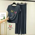 New Design Flapper Design Trouser Night Dress For Women And Girls Half Seleves Night Suit For Women Best For Night Wear. 