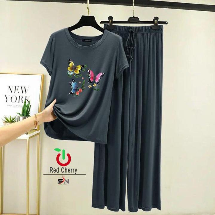 New Design Flapper Design Trouser Night Dress For Women And Girls Half Seleves Night Suit For Women Best For Night Wear