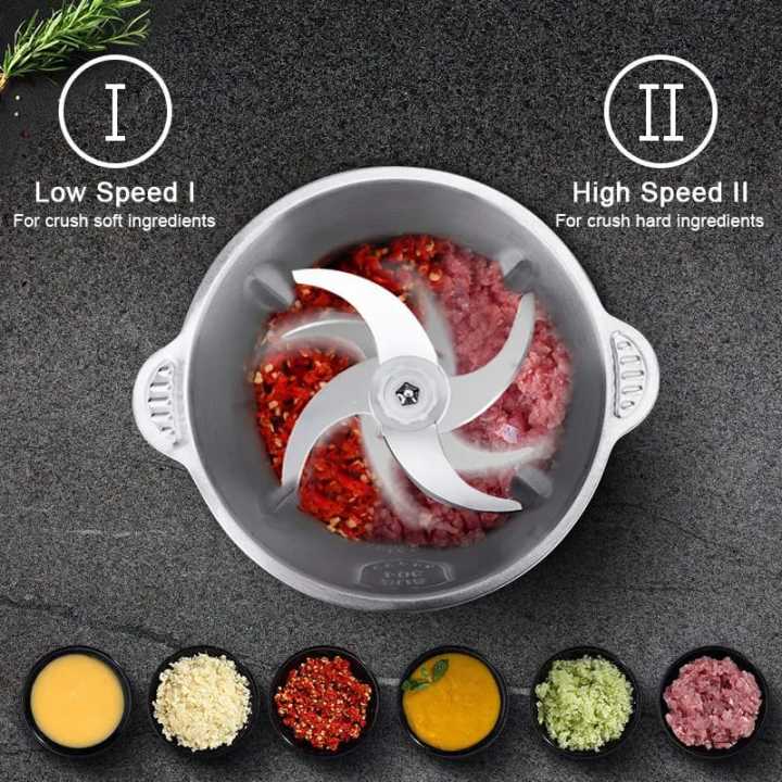 Stainless%20Steel%202%20Speeds%20Big%20Capacity%20Electric%20Meat%20Grinder%20Food%20Processor%20Compact%20Body%20Design%20Beautiful%20Durable%20-%20Image%202