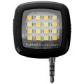 3.5mm Smart Selfie 16 LED Camera Flash Fill Light For Mobile Phone Black. 