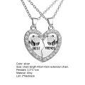 Friendship Necklaces Chain BEST FRIENDS Panda Heart Pendant Necklaces. 