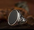 Pack of 2 Rings _2pc Black & Silver Titanium Men's Ring Never Fade Band Ring For Boys & Girls. 