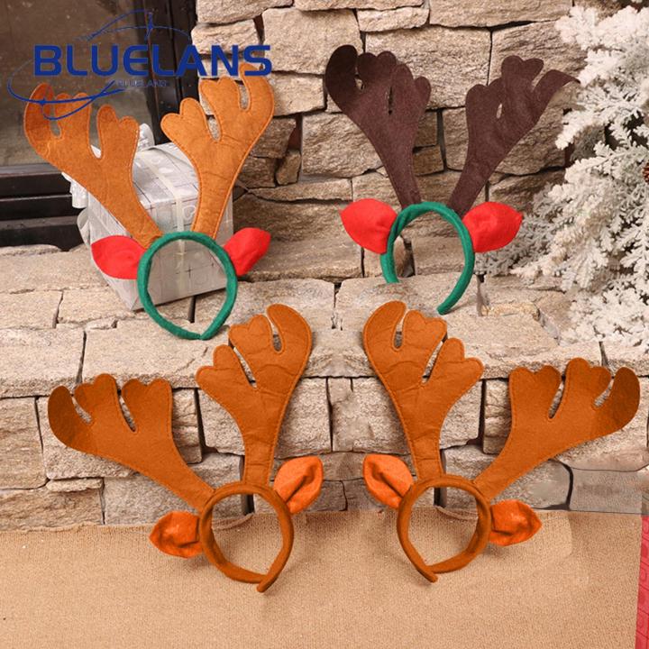 Christmas Headband Christmas Reindeer Antler Hair Hoop Vibrant Kids Dress Up Headband for Cosplay Lightweight Colorful Perfect Southeast Asian Holiday Prop Festive Headband