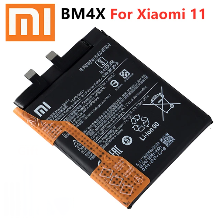 Xiaomi 11 / Mi 11 Battery Replacement BM4X Battery with 4600mAh _ Black