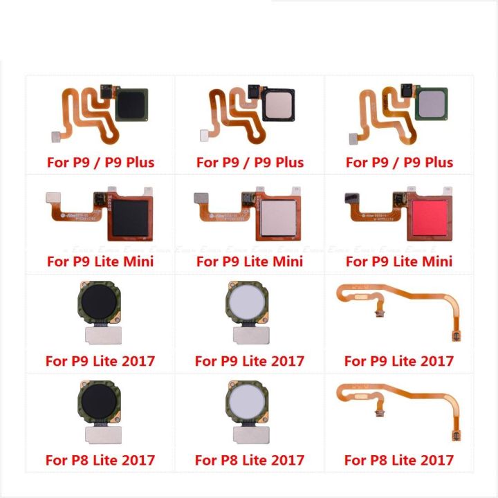 Touch ID Fingerprint Sensor Scanner Connector Flex Cable Parts For Huawei P9 Plus P8 Lite 2017 Mini Home Return Button Key