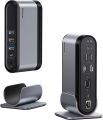 USB Type C Hub Docking Station Dual Monitor Baseus 14-in-1 with 2 * 4K HDMI+VGA+1000M LAN+6*USB A/C Ports+100W PD+Audio, USB C Dock Compatible for MacBook/Dell/HP/Lenovo/Steam Deck. 