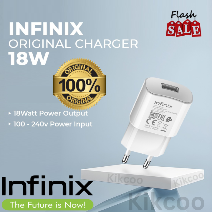 100% Original infinix 18 Watt Fast Charger (Genuine) 18W Infinix Original Adaptor Box Pack With Fast Charging Type C Cable or Micro USB Cable White, Infinix_ 18 Watt Charger Genuine - infinix 18W Fast Charging Adaptor/ 18W Infinix Orignal-Fast Charger