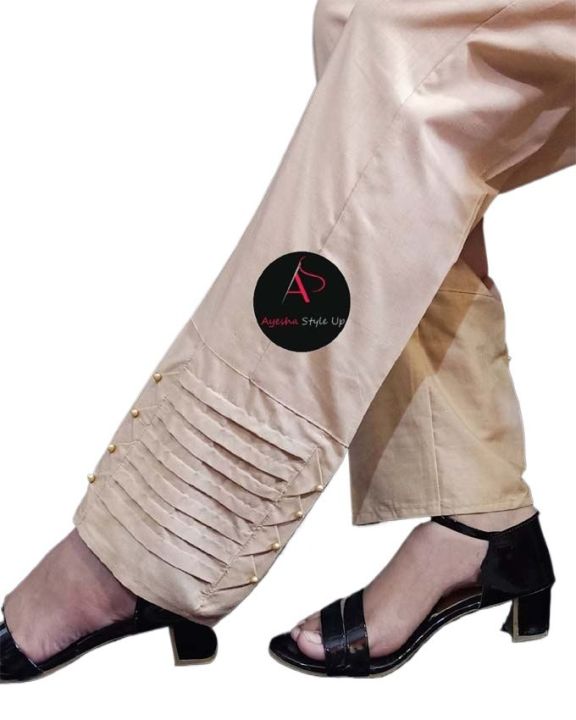 Cotton%20Trousers%20for%20Women%20&%20Girls%20-%20Plain,%20Comfortable,%20Elastic%20Waist%20Cotton%20Trousers%20For%20Women%20Ladies%20Girls%20Stitched%20with%20Stylish%20Bottom%20Design%20-%20Image%206