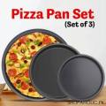 9",10",12" Nonstick Pizza Pan Set of 9 -10 and 12 inches Pizza Tray, Non Stick Pizza Trays. 
